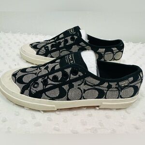 Coach Monogram Black and Cream Casual Shoes